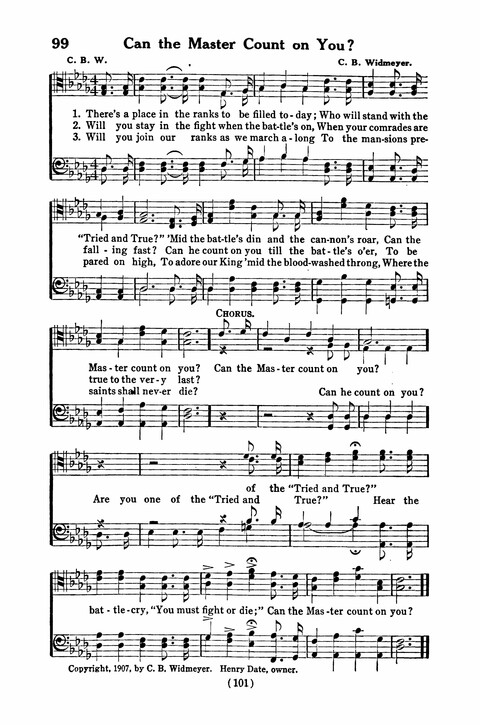 Gospel Songs for Men: a Collection of Quartets and Choruses for Male Voices page 99