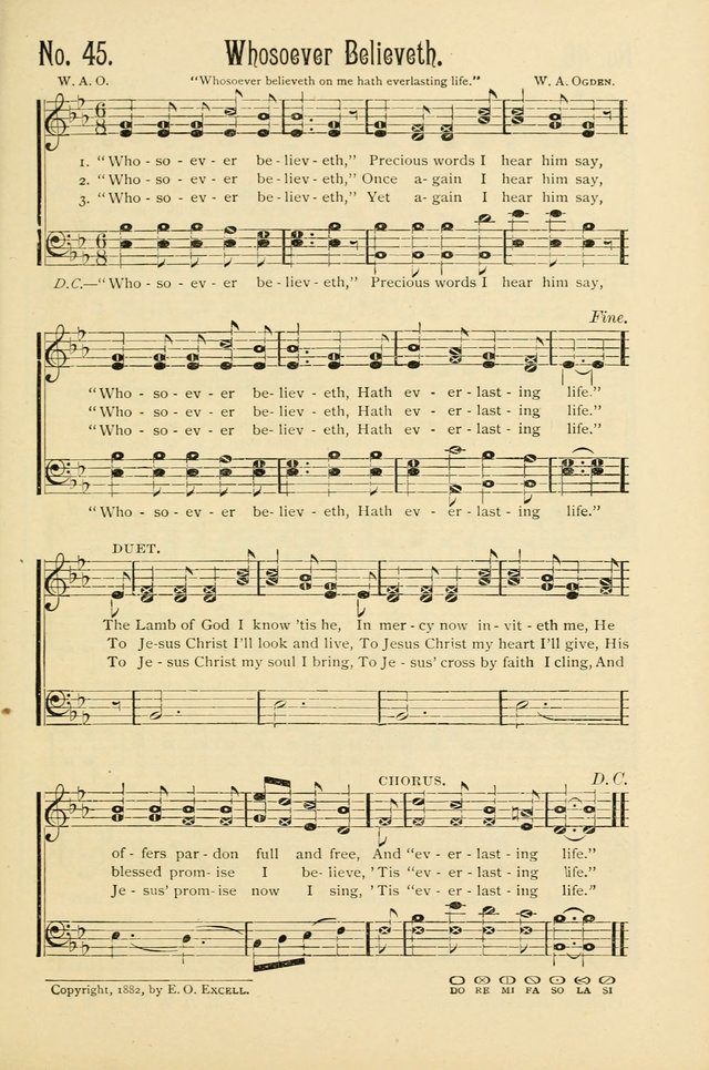The Gospel in Song: combining "Sing the Gospel", "Echoes of Eden", and Other Selected Songs and Solos for the Sunday school page 45