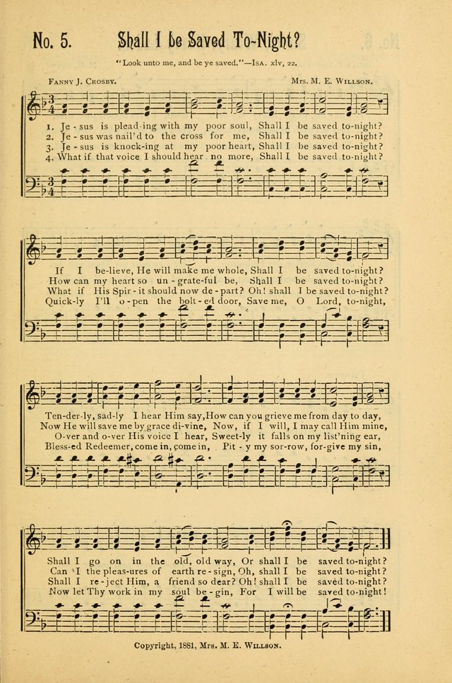 The Gospel in Song: combining "Sing the Gospel", "Echoes of Eden", and Other Selected Songs and Solos for the Sunday school page 5