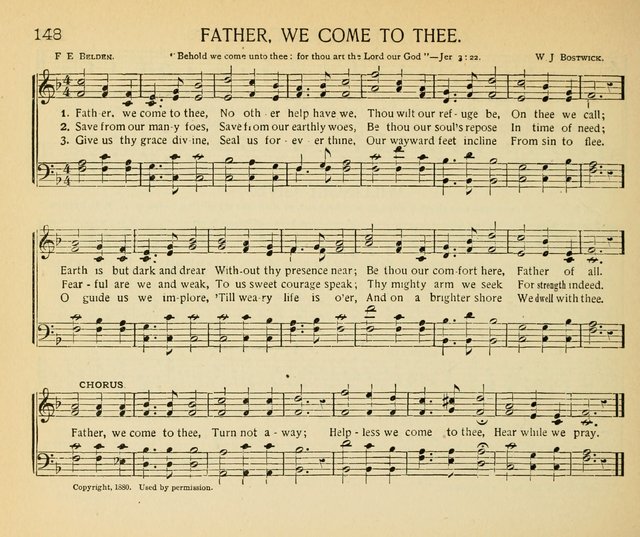 The Gospel Song Sheaf: for Sunday schools and young peoples meetings, comprising primary songs, intermediate songs, gospel and special songs, and old hymns and tunes page 148