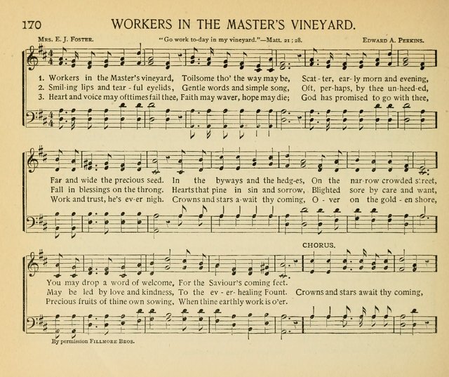 The Gospel Song Sheaf: for Sunday schools and young peoples meetings, comprising primary songs, intermediate songs, gospel and special songs, and old hymns and tunes page 170