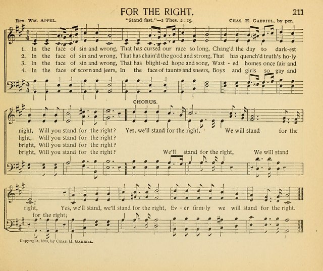 The Gospel Song Sheaf: for Sunday schools and young peoples meetings, comprising primary songs, intermediate songs, gospel and special songs, and old hymns and tunes page 211