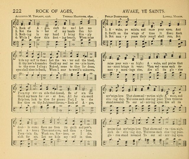 The Gospel Song Sheaf: for Sunday schools and young peoples meetings, comprising primary songs, intermediate songs, gospel and special songs, and old hymns and tunes page 222