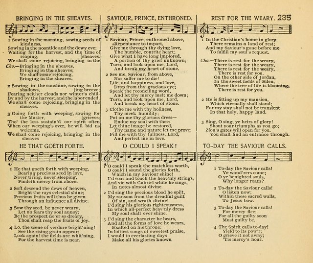 The Gospel Song Sheaf: for Sunday schools and young peoples meetings, comprising primary songs, intermediate songs, gospel and special songs, and old hymns and tunes page 235