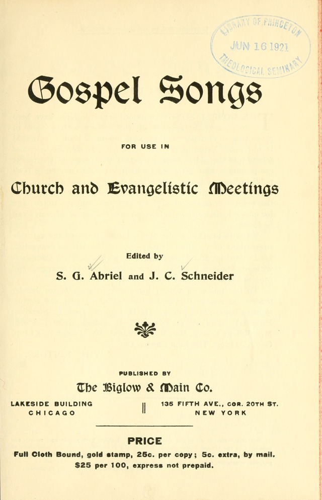 Gospel Songs: for use in Church and Evangelistic meetings page 6