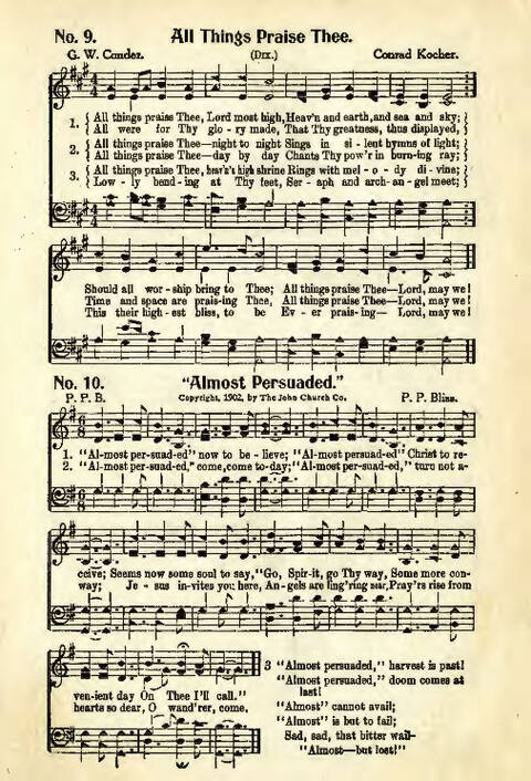 Great Songs of the Church: a comprehensive collection of psalms, hymns, and spiritual songs of the first class, suitable for all services of the church page 7
