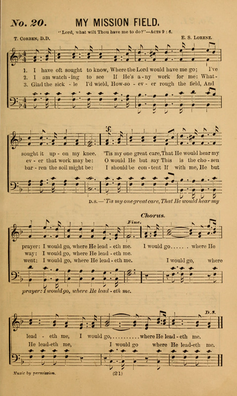 The Gospel Temperance Hymnal and Coronation Songs page 21