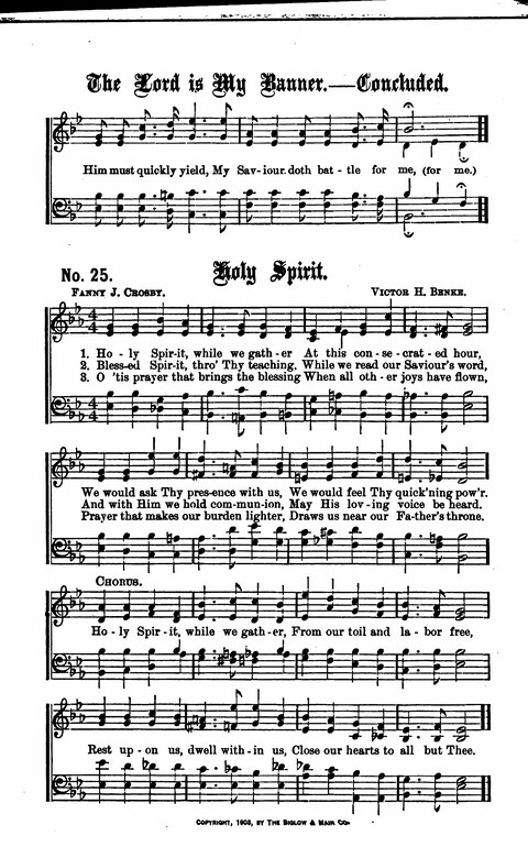 Gospel Tent Songs: Selected by F. H. Jacobs and I. Allan Sankey at the request of the Evangelistic Committee of Greater New York page 25
