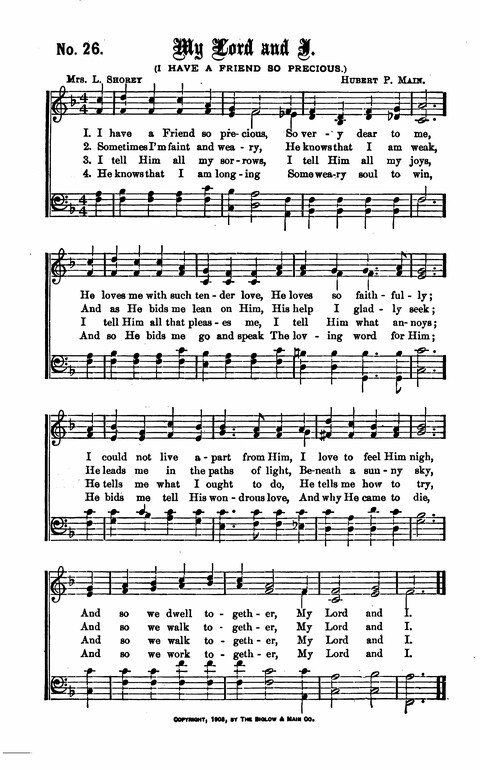 Gospel Tent Songs: Selected by F. H. Jacobs and I. Allan Sankey at the request of the Evangelistic Committee of Greater New York page 26