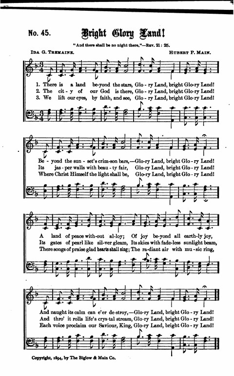 Gospel Tent Songs: Selected by F. H. Jacobs and I. Allan Sankey at the request of the Evangelistic Committee of Greater New York page 45