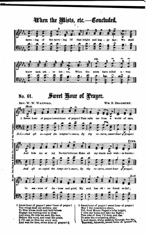 Gospel Tent Songs: Selected by F. H. Jacobs and I. Allan Sankey at the request of the Evangelistic Committee of Greater New York page 61