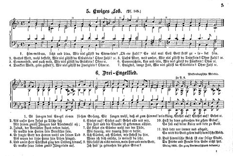 Das geistliche Volkslied: Sammlung geistlicher Lieder für außergottesdienstliche Kreise in vierstimmigem Satze, zugleich asl Begleiterin der "Kleine Missionsharfe" (10. Auflage) page 5