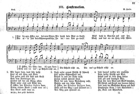 Das geistliche Volkslied: Sammlung geistlicher Lieder für außergottesdienstliche Kreise in vierstimmigem Satze, zugleich asl Begleiterin der "Kleine Missionsharfe" (10. Auflage) page 81