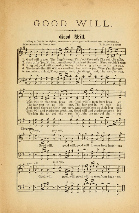 Good Will : A Collection of New Music for Sabbath Schools and Gospel Meetings page 1