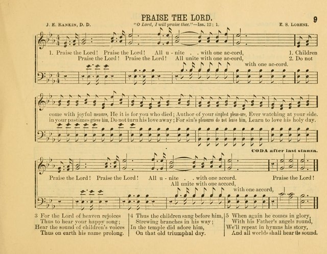 Gates of Praise: for the Sabbath-school, praise-service, prayer-meeting, etc. page 9