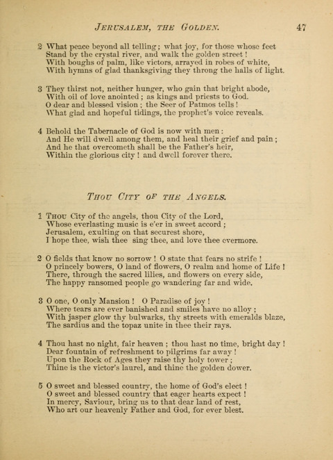 The Hosanna: a book of hymns, songs, chants, and anthems for children page 47