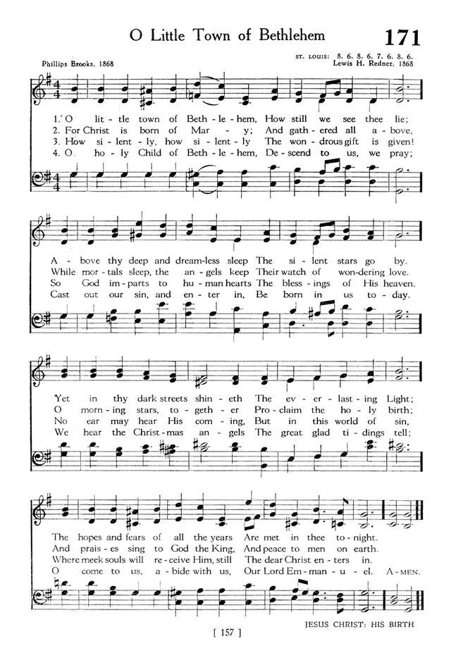 The Hymnbook 171. O little town of Bethlehem