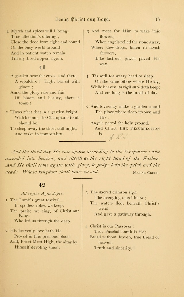 Hymnal page 17