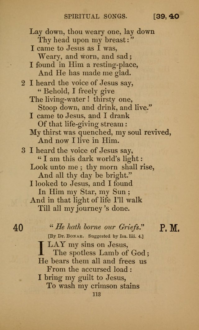 Hymns for All Christians page 113