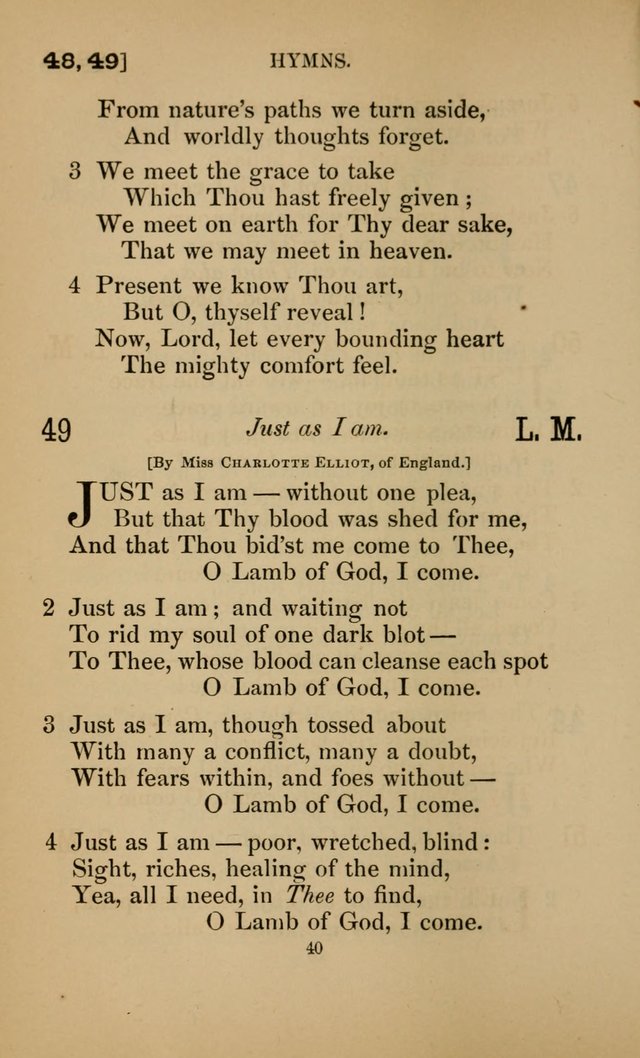 Hymns for All Christians page 40