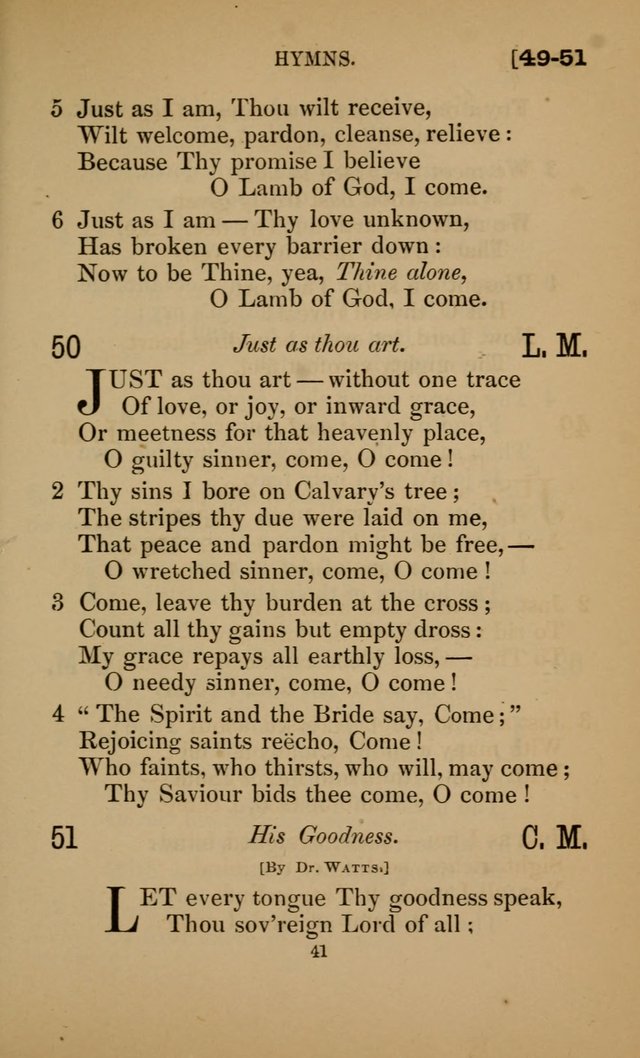 Hymns for All Christians page 41