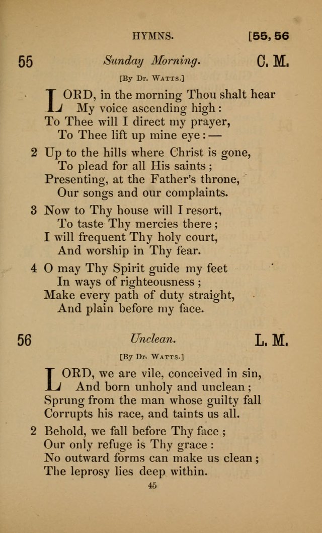 Hymns for All Christians page 45