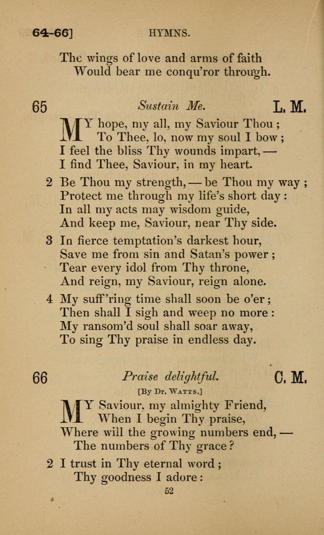 Hymns for All Christians page 52