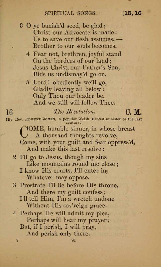 Hymns for All Christians page 91
