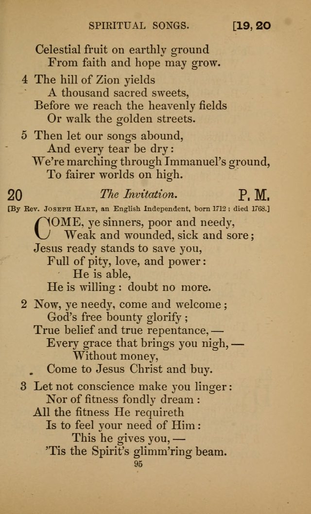Hymns for All Christians page 95