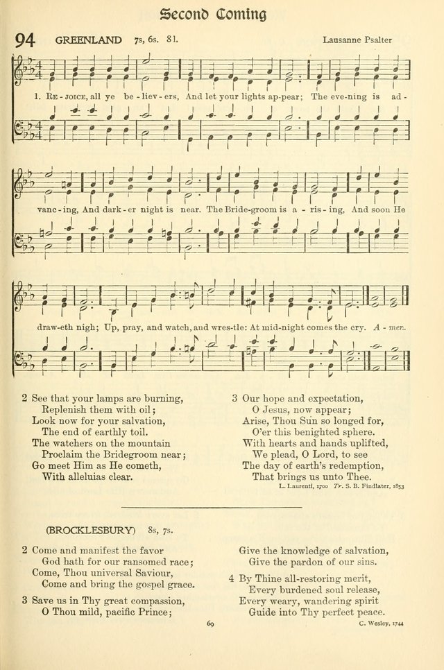 Hymns for the Church page 72