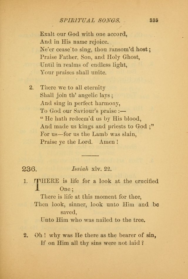 Hymns for the Church on Earth: being three hundred and sixty-six hymns and spiritual songs. (For the most part of modern date.) (New Ed.) page 335