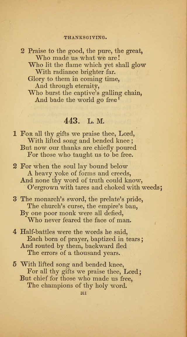 Hymns for the Church of Christ (3rd thousand) page 311