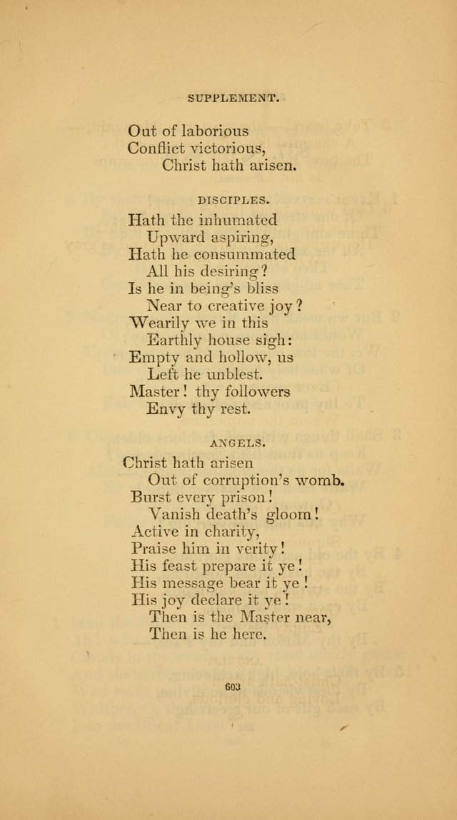 Hymns for the Church of Christ (3rd thousand) page 603