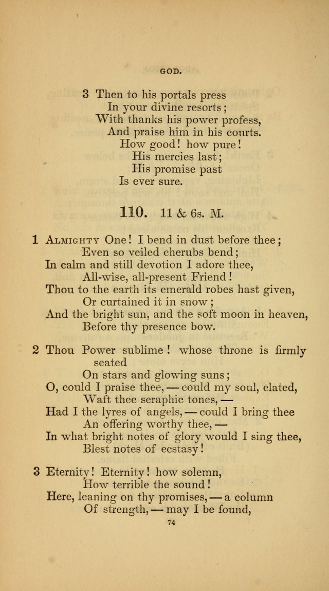 Hymns for the Church of Christ (3rd thousand) page 74
