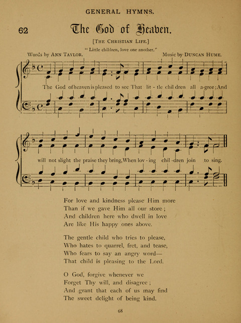 Hymns for Elementary Schools: original and selected page 68