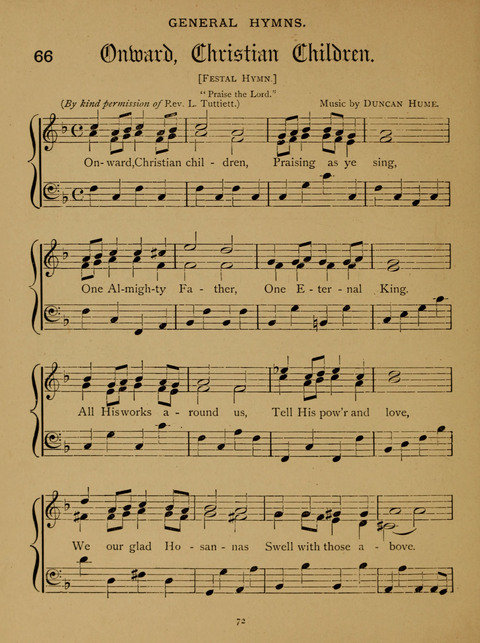 Hymns for Elementary Schools: original and selected page 72