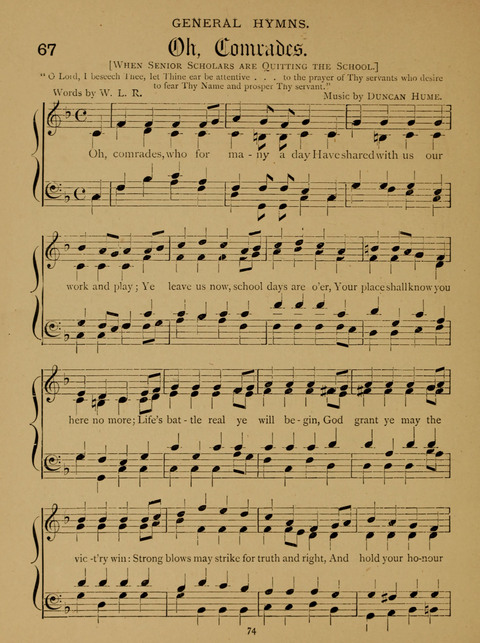 Hymns for Elementary Schools: original and selected page 74