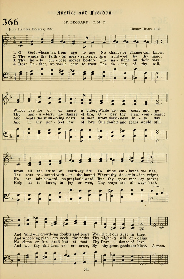 Hymns for the Living Age page 291
