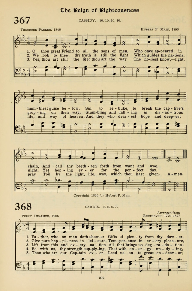 Hymns for the Living Age page 292