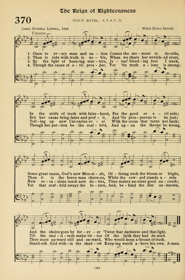 Hymns for the Living Age page 294