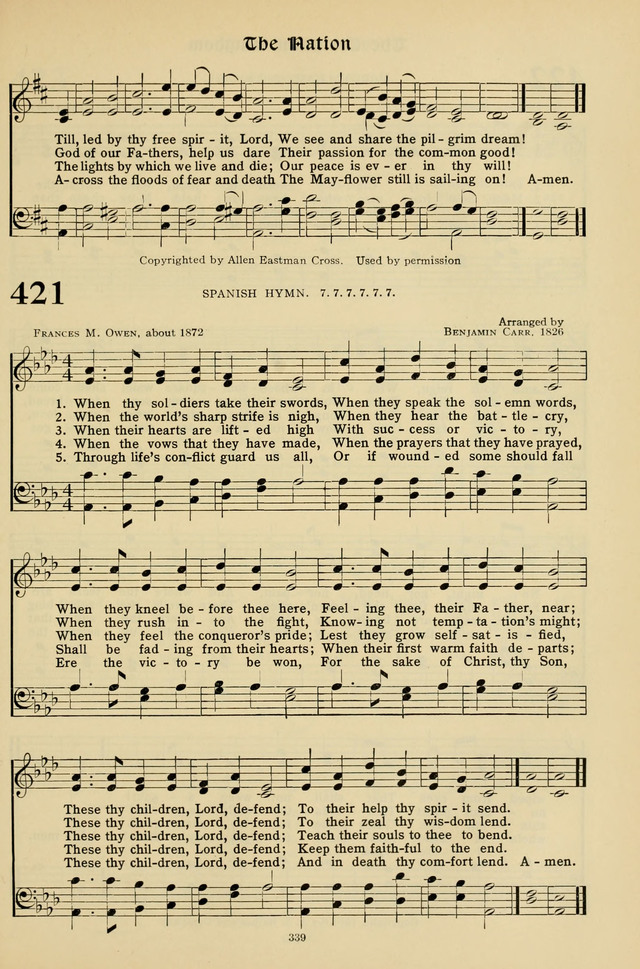 Hymns for the Living Age page 339