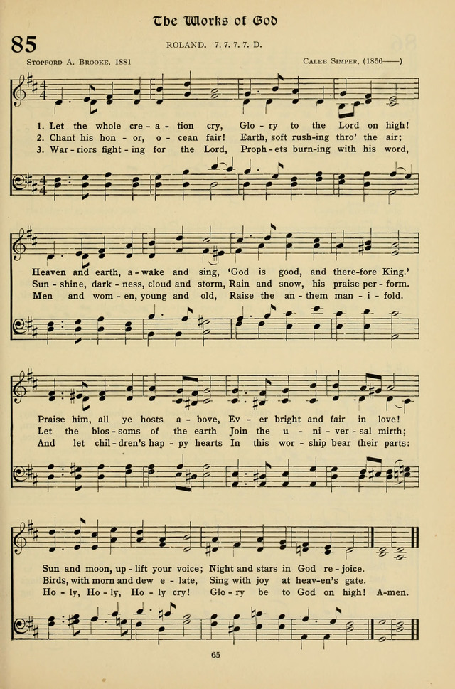 Hymns for the Living Age page 65