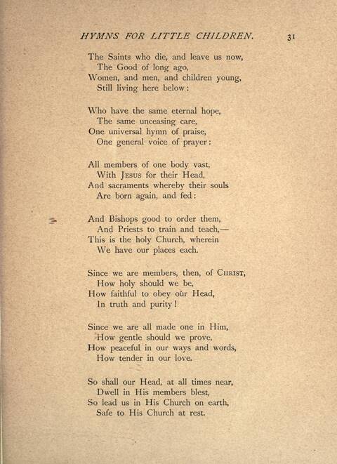 Hymns for Little Children page 31