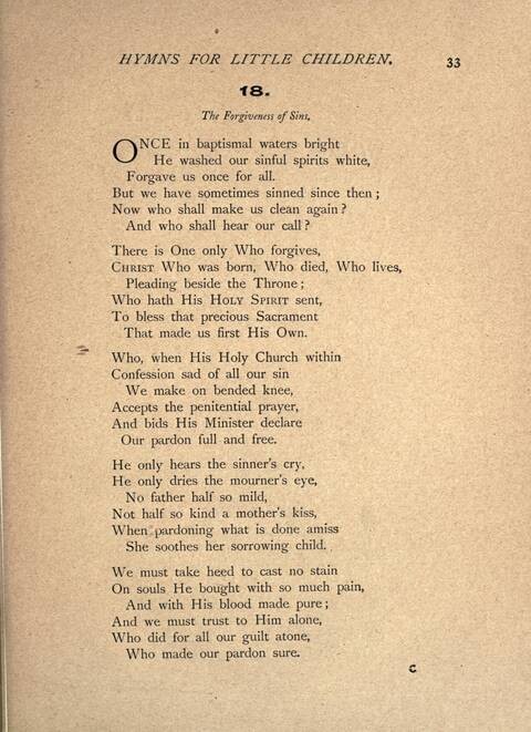 Hymns for Little Children page 33