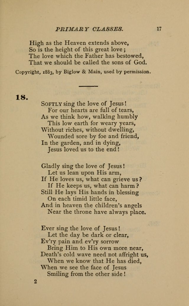 Hymnal for Primary Classes: a collection of hymns and tunes, recitations and exercises, being a manual for primary Sunday-schools (Words ed.) page 14