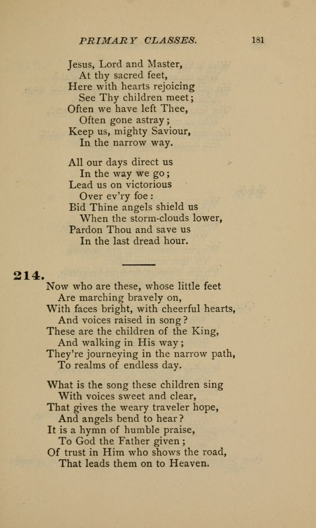Hymnal for Primary Classes: a collection of hymns and tunes, recitations and exercises, being a manual for primary Sunday-schools (Words ed.) page 178