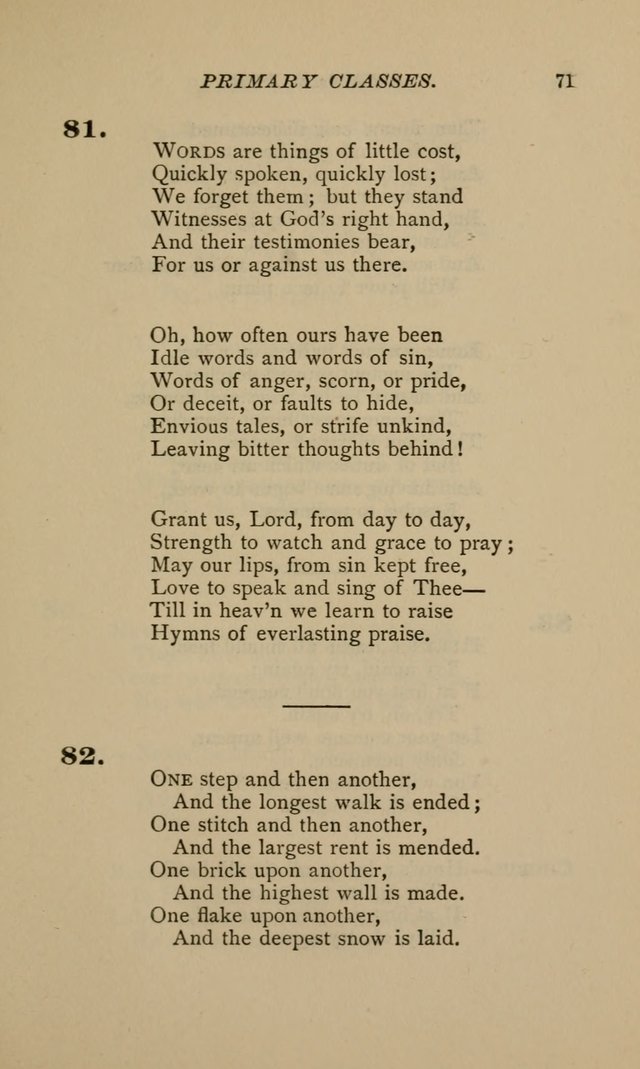 Hymnal for Primary Classes: a collection of hymns and tunes, recitations and exercises, being a manual for primary Sunday-schools (Words ed.) page 68