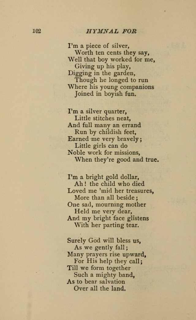 Hymnal for Primary Classes: a collection of hymns and tunes, recitations and exercises, being a manual for primary Sunday-schools (Words ed.) page 99