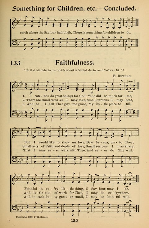 Hymnal for Primary Classes: a collection of hymns and tunes, recitations and exercises, being a manual for primary Sunday-schools (With Tunes)) page 125