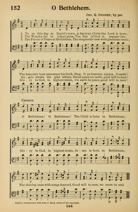 Hymnal for Primary Classes: a collection of hymns and tunes, recitations and exercises, being a manual for primary Sunday-schools (With Tunes)) page 144